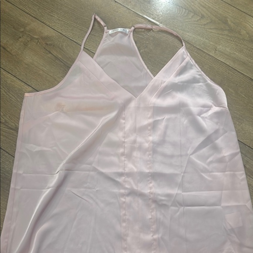 Soft Pink Chemise Adjustable Straps Sleepwear